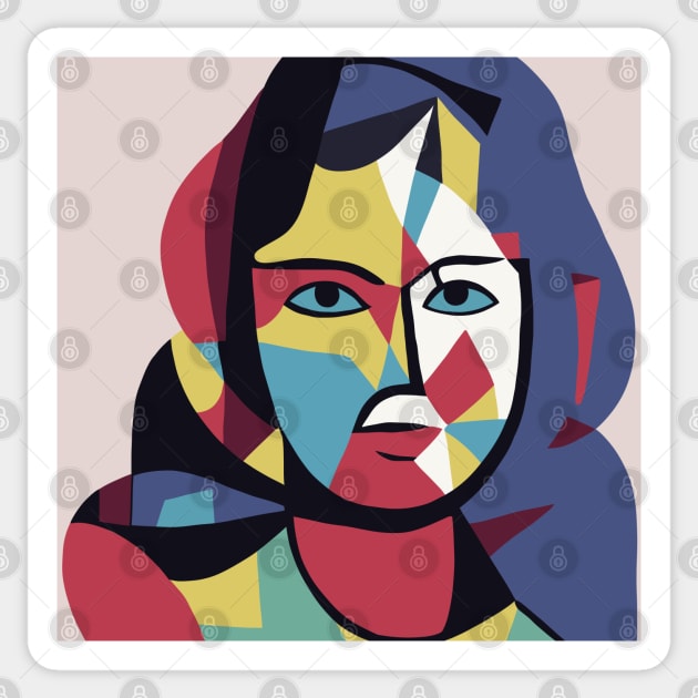 Zoe - Cubism Portrait Sticker by Velvet Earth